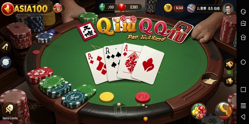 Tampilan seru gameplay QiuQiu di ASIA100