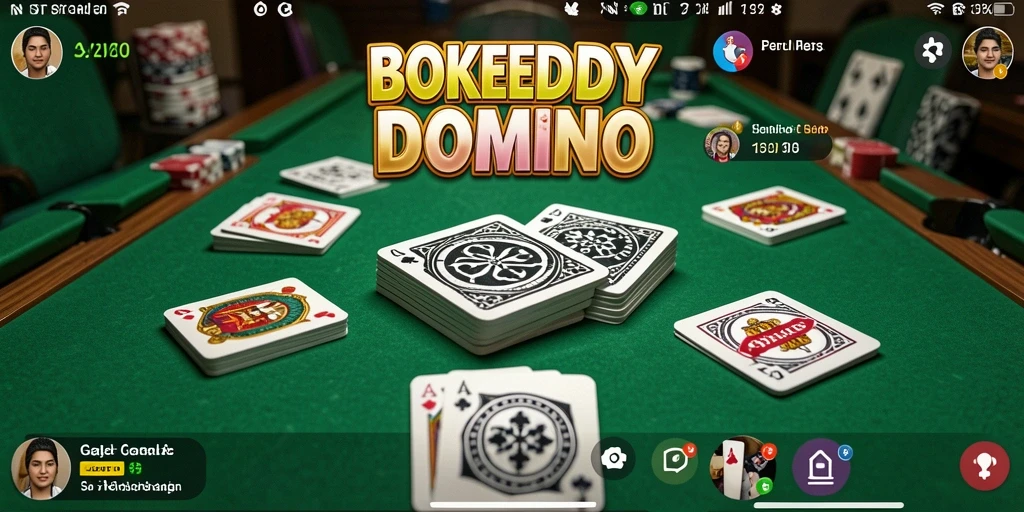 Screenshot gameplay BOKEDOMINO dengan teman-teman bermain Gaple.