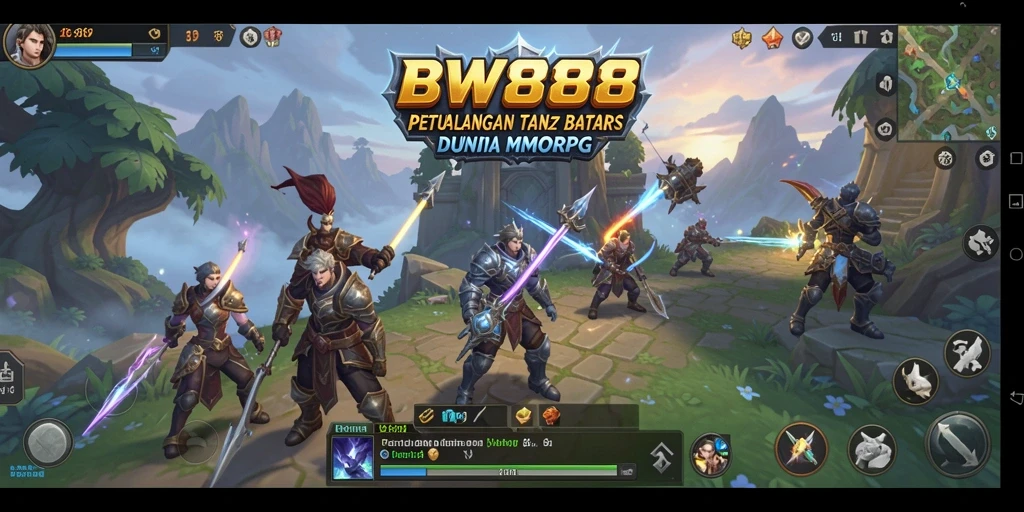 Tampilan gameplay <strong>BW888</strong> yang epik dalam dunia MMORPG.