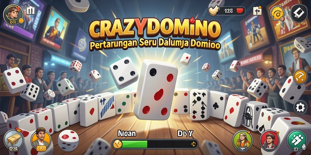 Gameplay seru dan aksi pertarungan mendebarkan di CRAZYDOMINO.