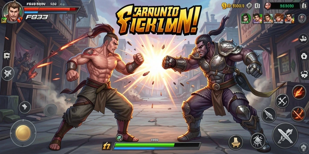 Tampilan pertarungan epik dalam game Fighting FB333.