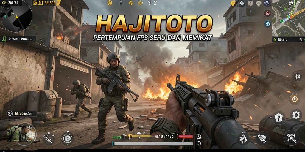 Gameplay seru HAJITOTO dalam aksi tembak-menembak.