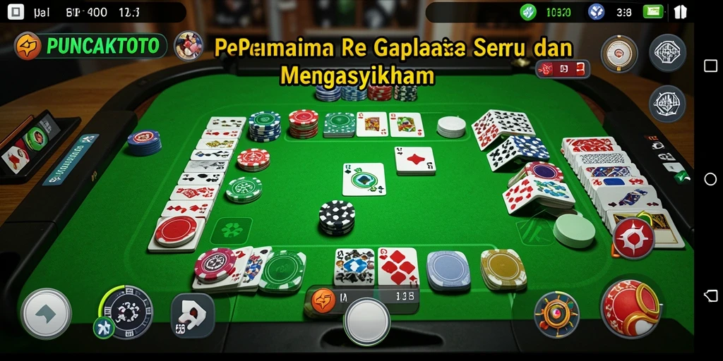 Tampilan permainan Gaple PUNCAKTOTO yang menarik dan interaktif.