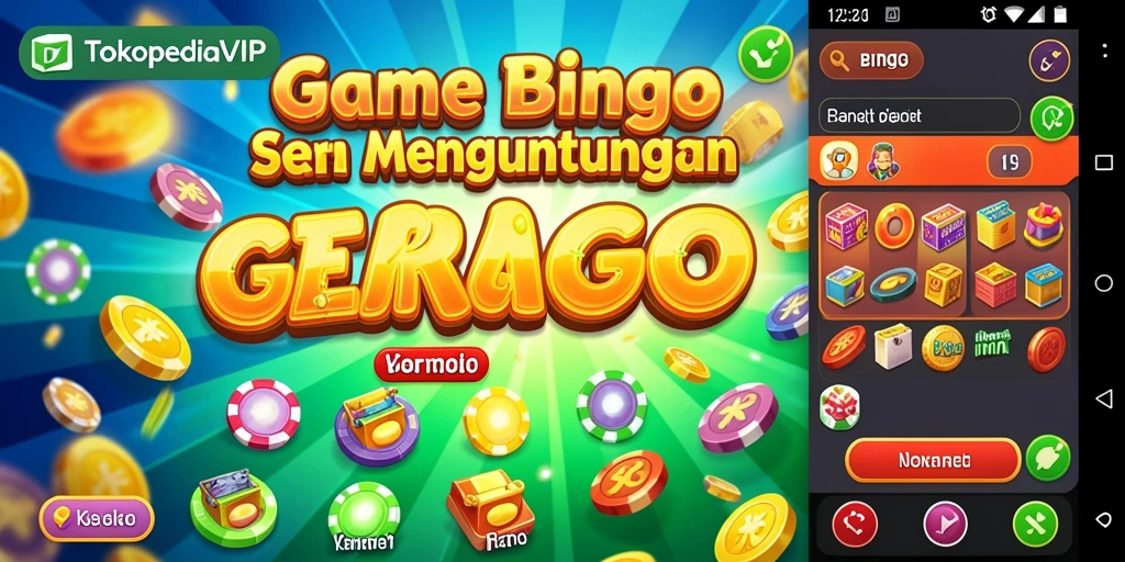 Tangkapan layar gameplay TOKOPEDIAVIP dengan suasana bingo yang ceria.